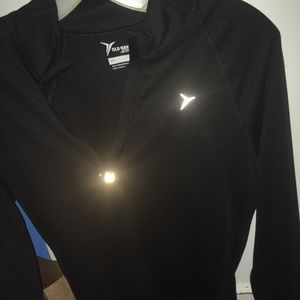 Black Zip Up Workout Top